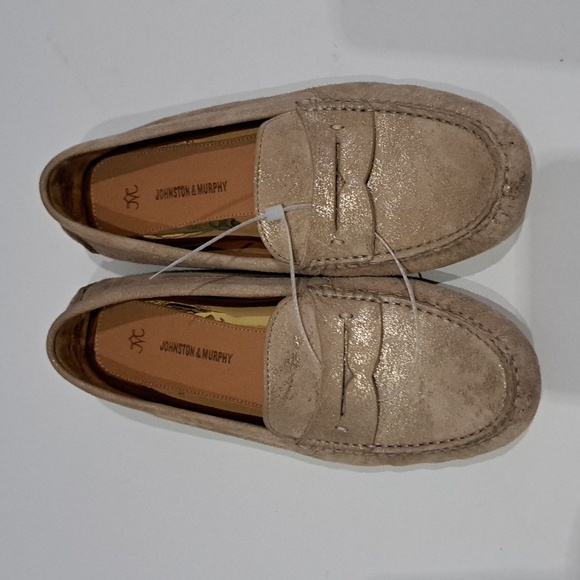 Johnston & Murphy Maggie Penny Loafer - Gold - Picture 2 of 7